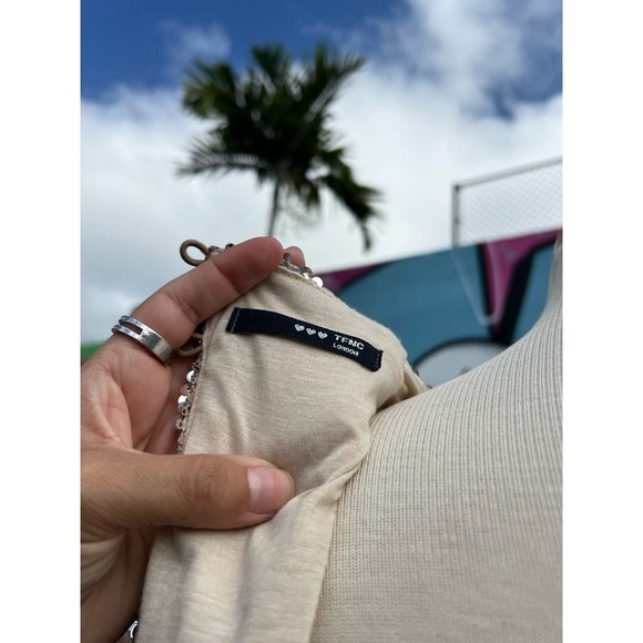 ASOS Design TFNC Body-Conscious Sequin Dress With Plunge Neckline Size US M - Picture 7 of 7